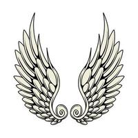 vector angel wings tribal tattoo