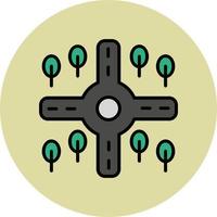 Crossroad Vector Icon