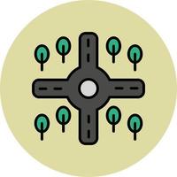 Crossroad Vector Icon