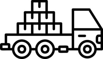 icono de vector de camioneta