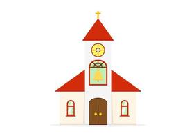 Church Building Clipart Vector Flat Design Isolated On White Background