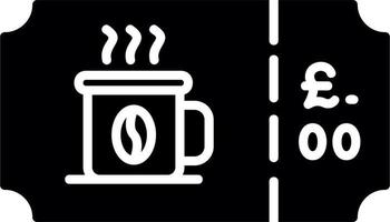 Coffee Ticket Vector Icon