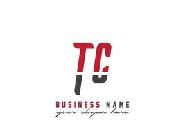 Colorful Tc Logo Icon, Minimalist TC Logo Letter Design vector