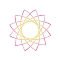 Pink and yellow lotus flower vector