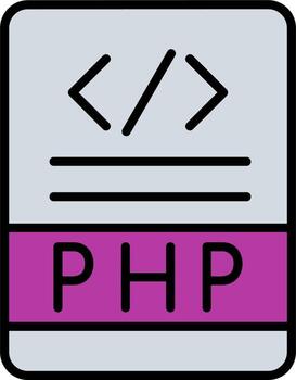 icono de vector de php