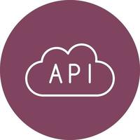 icono de vector de api