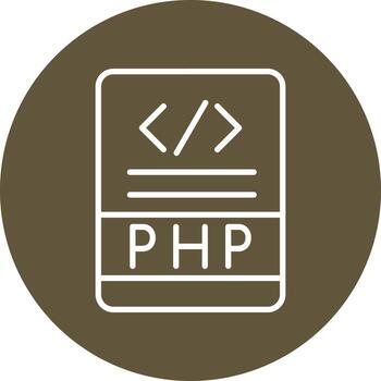 icono de vector de php