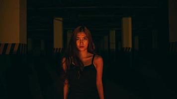 a woman with blonde hair is standing in the middle of the pentagram altar while doing devil worship video