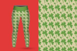 st patricks day seamless pattern background set vector