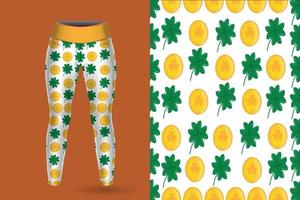 st patricks day seamless pattern background set vector