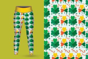 st patricks day seamless pattern background set vector