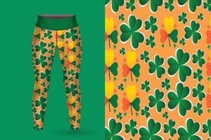 st patricks day seamless pattern background set vector