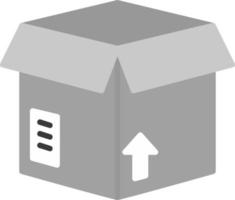 icono de vector de caja abierta