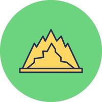 icono de vector de montaña