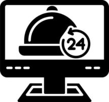 24 horas Servicio vector icono