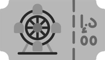 Ferris Wheel Ticket Vector Icon