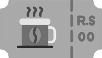 café boleto vector icono