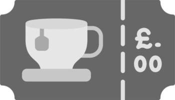 Tea Ticket Vector Icon