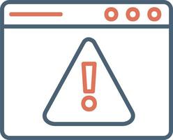 Web Warning Vector Icon