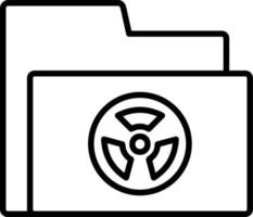 Radioactive Folder Vector Icon