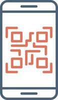 Smartphone Qr Code Vector Icon
