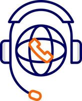 World Call Center Vector Icon