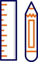 Pencil And Ruler Vector Icon