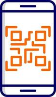 Smartphone Qr Code Vector Icon