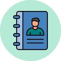 Contact Book Vector Icon