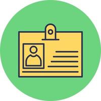 icono de vector de tarjeta de identificación