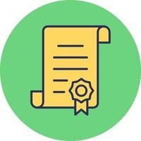 icono de vector de certificado