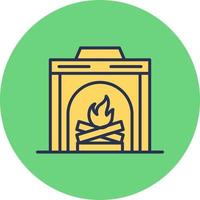 Fireplace Vector Icon