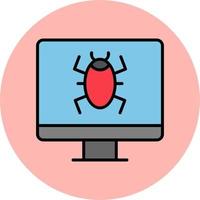 icono de vector de virus informático