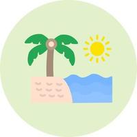 icono de vector de playa