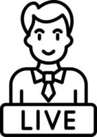 Live News Vector Icon