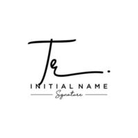 Letter TR Signature Logo Template Vector