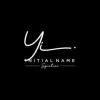 Letter YI Signature Logo Template Vector