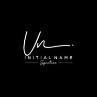 Letter UN Signature Logo Template Vector