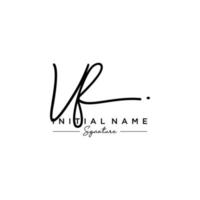 Letter VF Signature Logo Template Vector