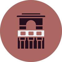 Temple Of The Frescoesline Vector Icon