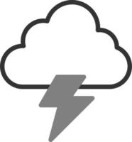 Cloud Lightning Vector Icon