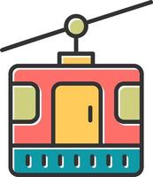 icono de vector de cabina de teleférico