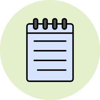 icono de vector de cuaderno