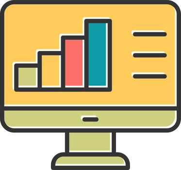 icono de vector de análisis de datos