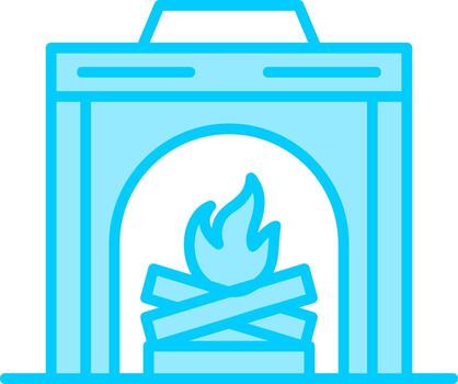 icono de vector de chimenea