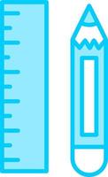 Pencil And Ruler Vector Icon