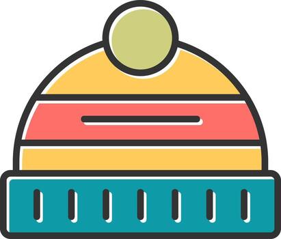 icono de vector de sombrero de invierno