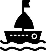 icono de vector de barco