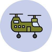 icono de vector de helicóptero militar