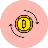 bitcoin intercambiar vector icono